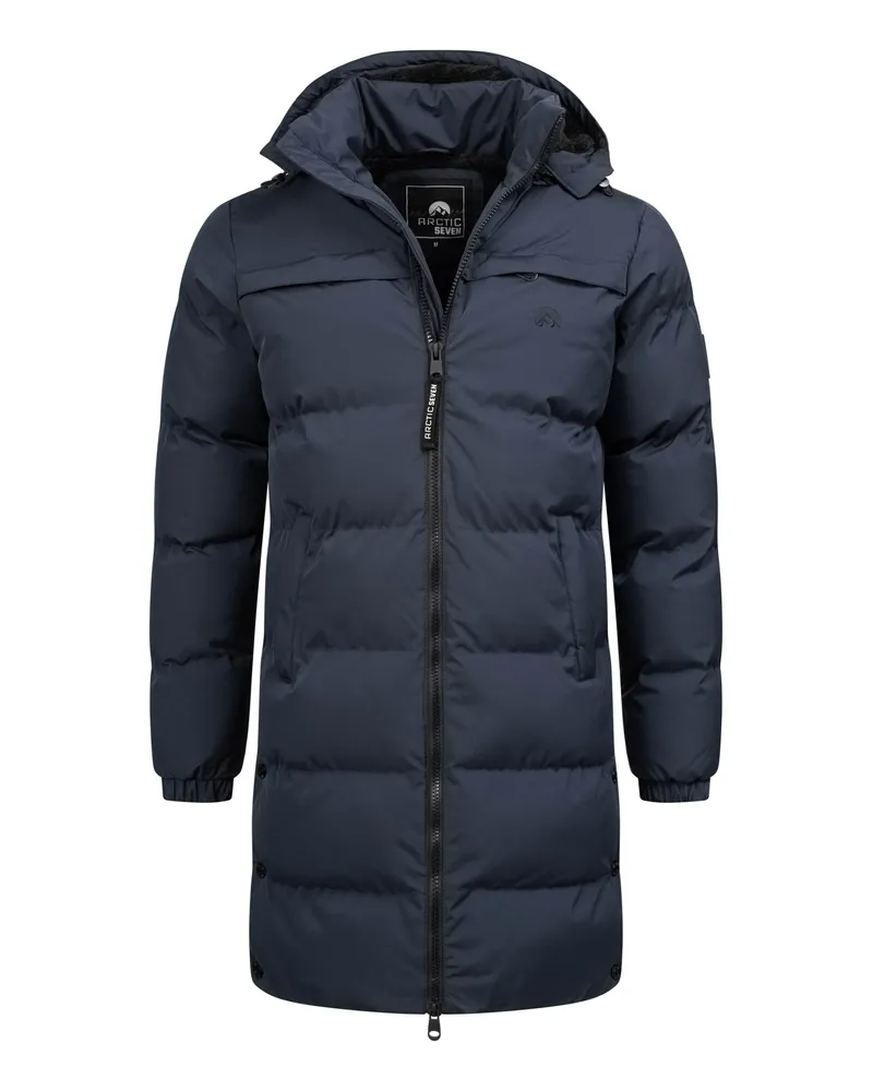 Arctic Seven Herren Winter Parka gesteppt Navy Blau