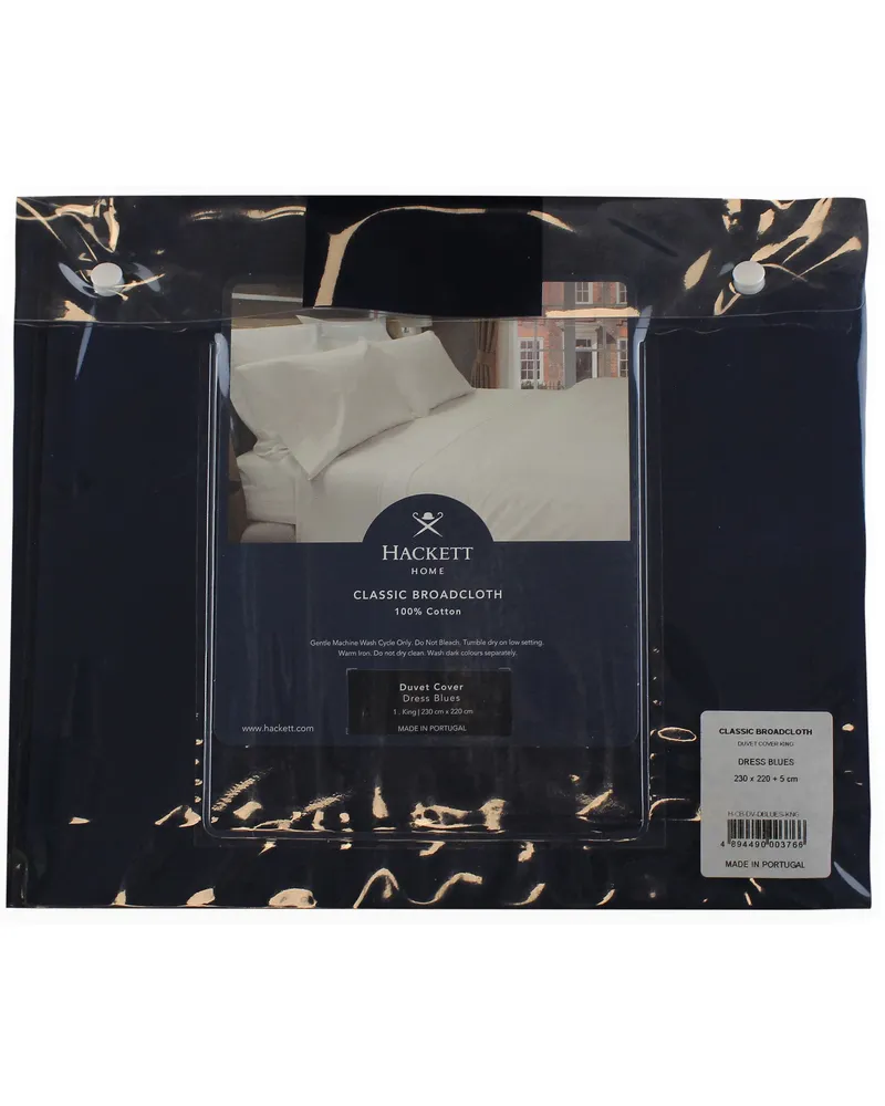 Hackett Klassische Baumwoll-Duvetbezug Navy König Marineblau