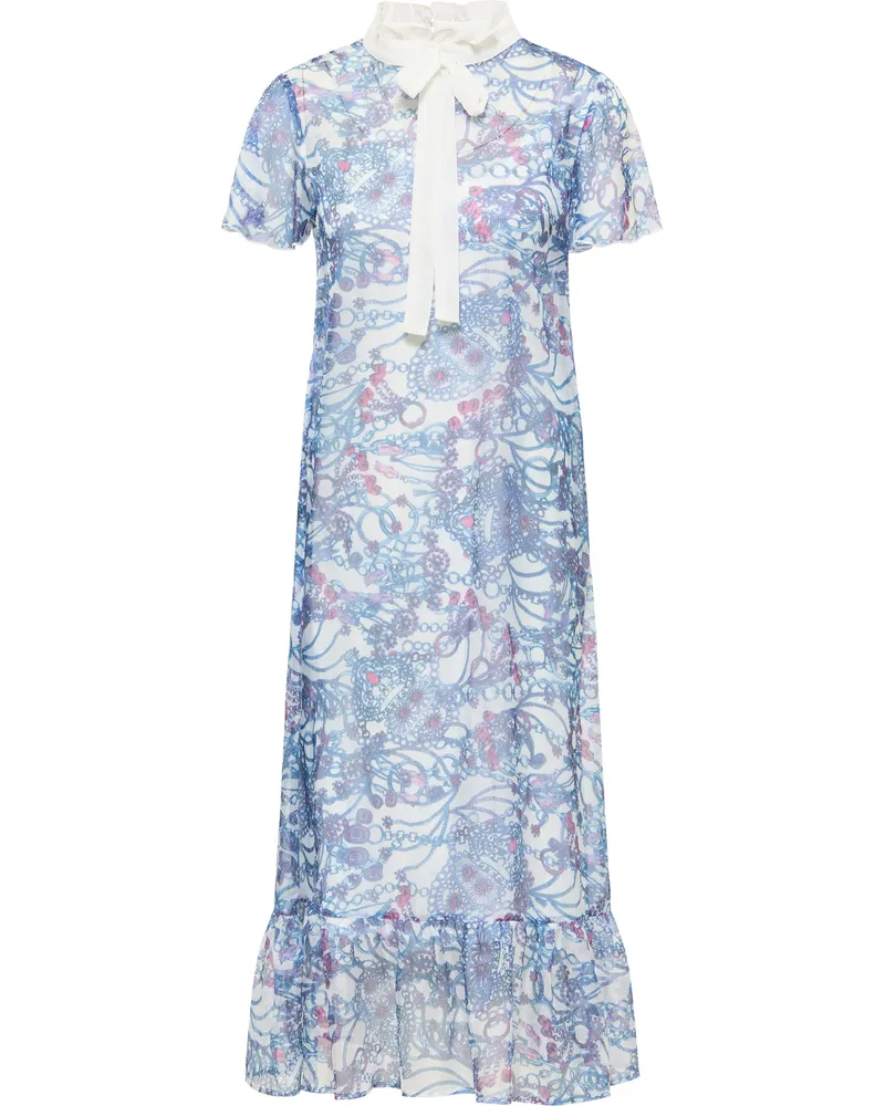 FAINA Robe midi avec imprimé allover naemi Blau