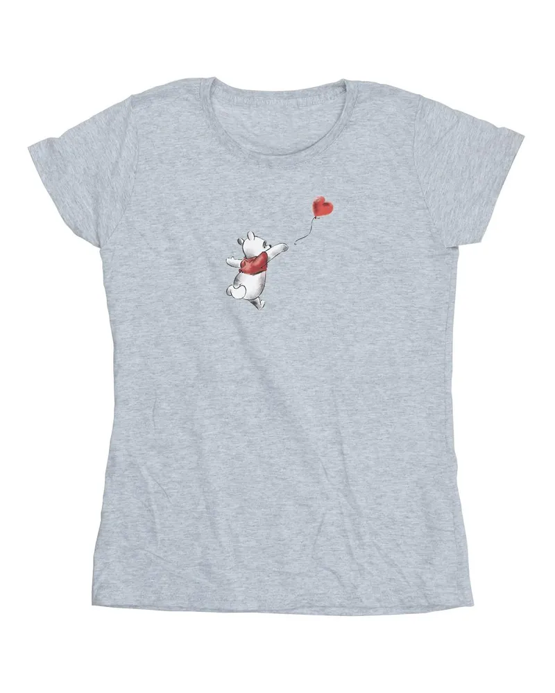 Disney Winnie The Pooh Balloon" T-Shirt für Damen (Grau Hellgrau