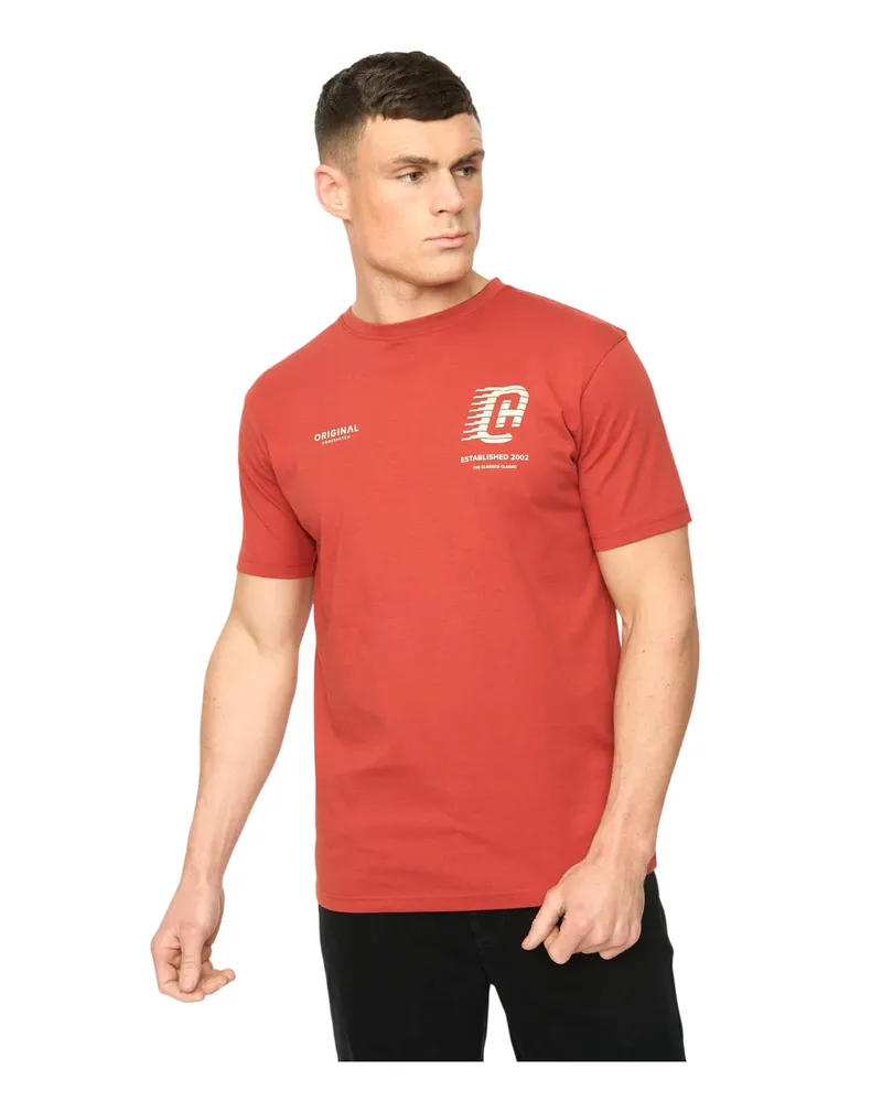 CrossHatch Morville" T-Shirt für Herren, Baumwolle (Rot Rot