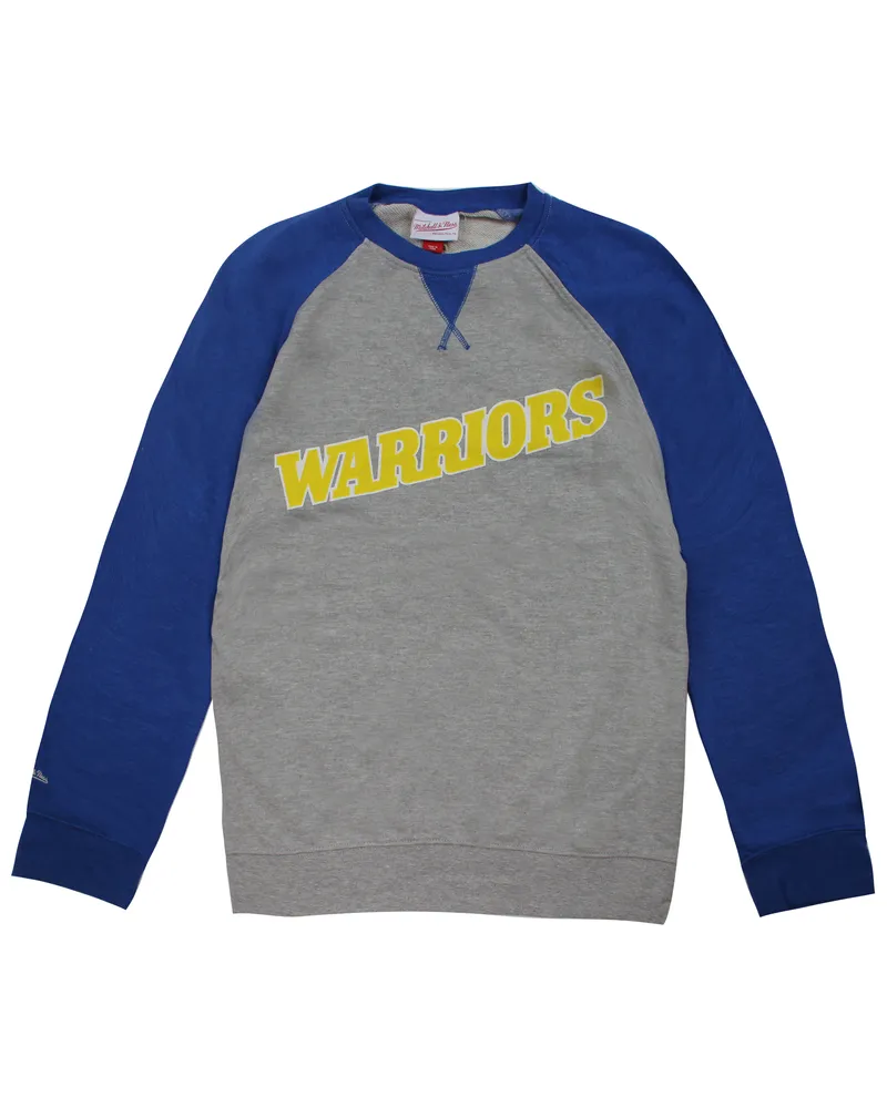 Mitchell & Ness Golden State Warriors NBA Turf Mens Pullover Grau