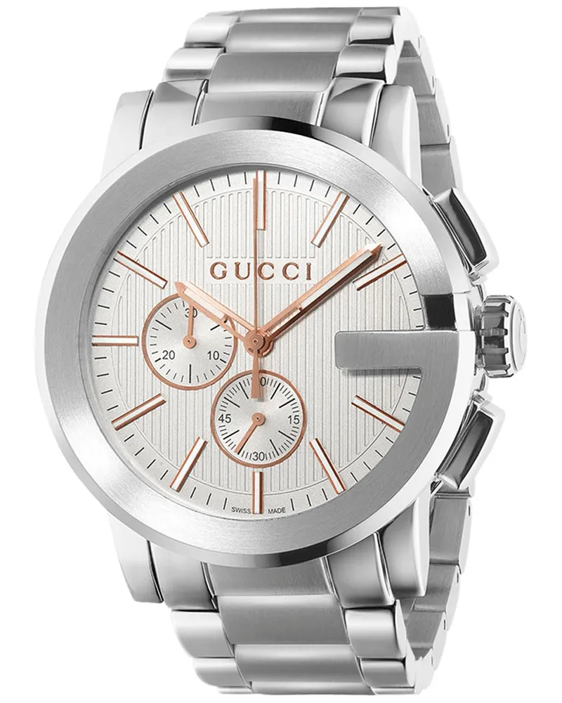 Gucci G-Chrono YA101201 Herren Quarzuhr - Elegantes Silberzeitmesser Silber