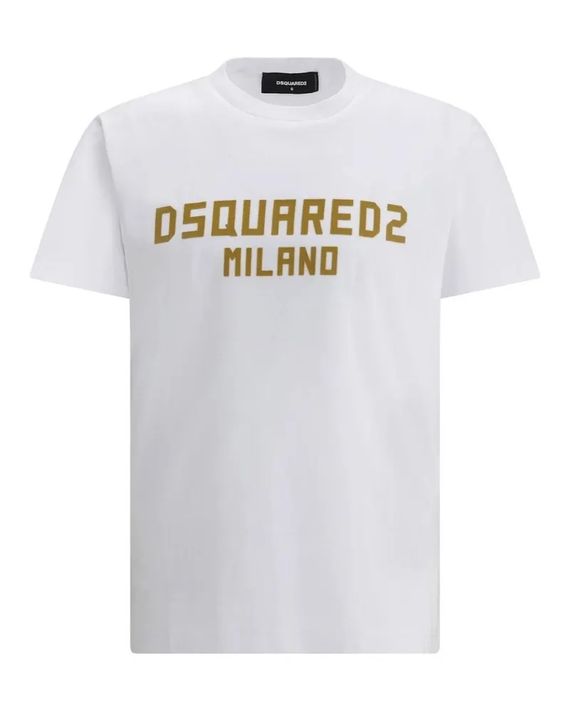 Dsquared2 Milano" T-Shirt für Herren, Baumwolle (Weiß Weiß