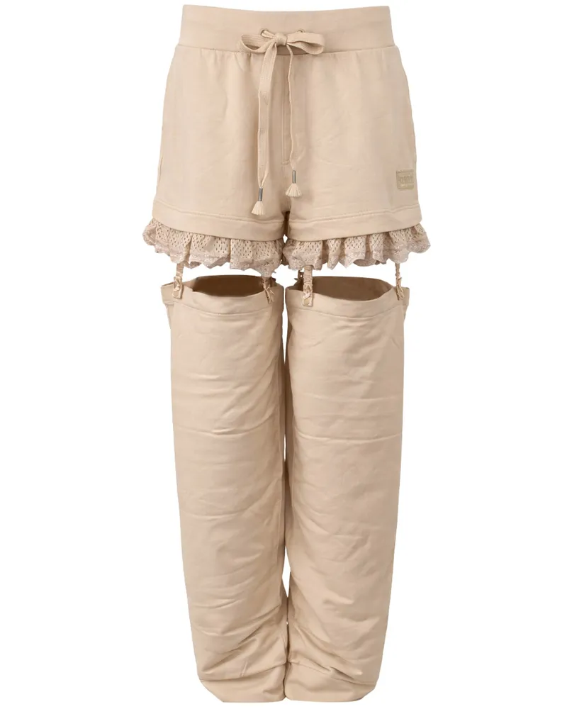 Puma x Rihanna Fenty Hosenträger Damen Beige Jogginghose Beige