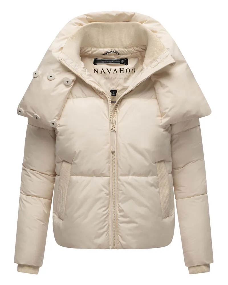 NAVAHOO Damen Steppjacke Traumelfe 14 – zeitlos, sportlich & warm Beige