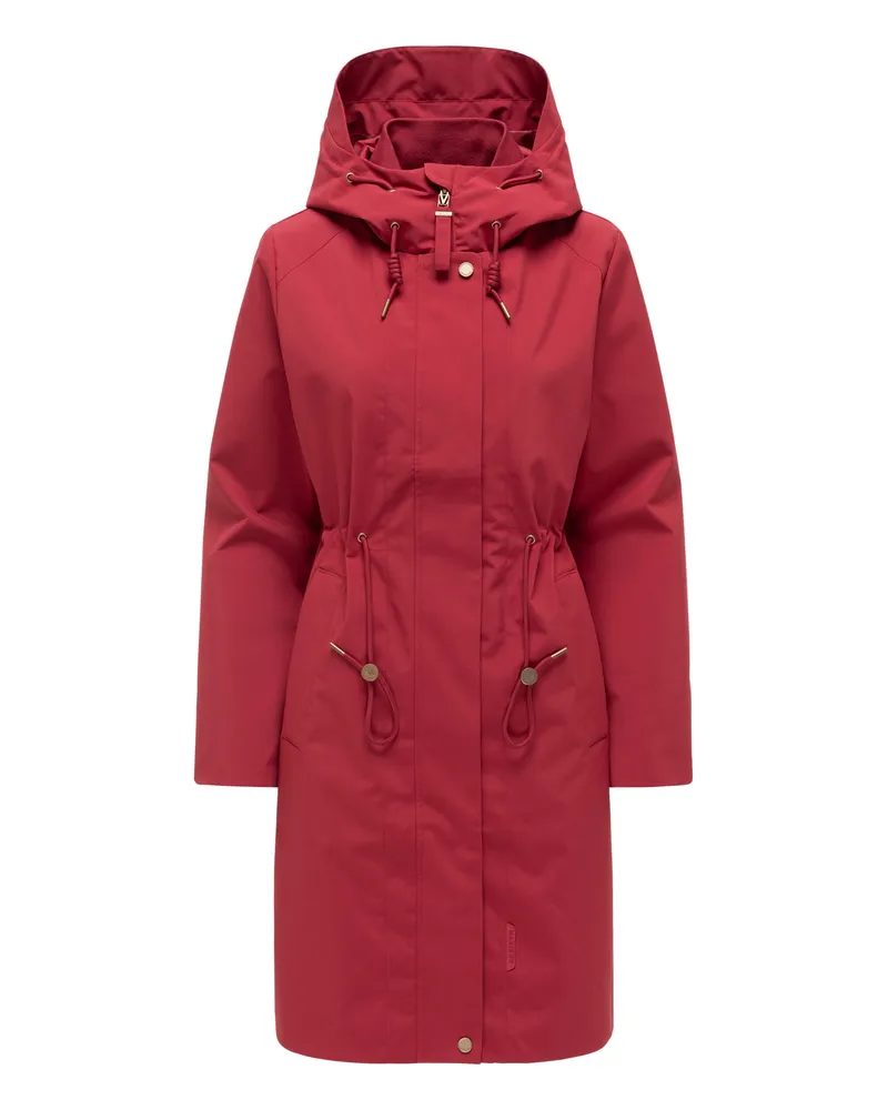 Marikoo Damen Parka Zilanda mit Kapuze Rot