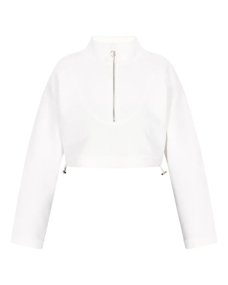 FAINA Sweatshirt für Damen, klassischer Schnitt - Weiß Weiß