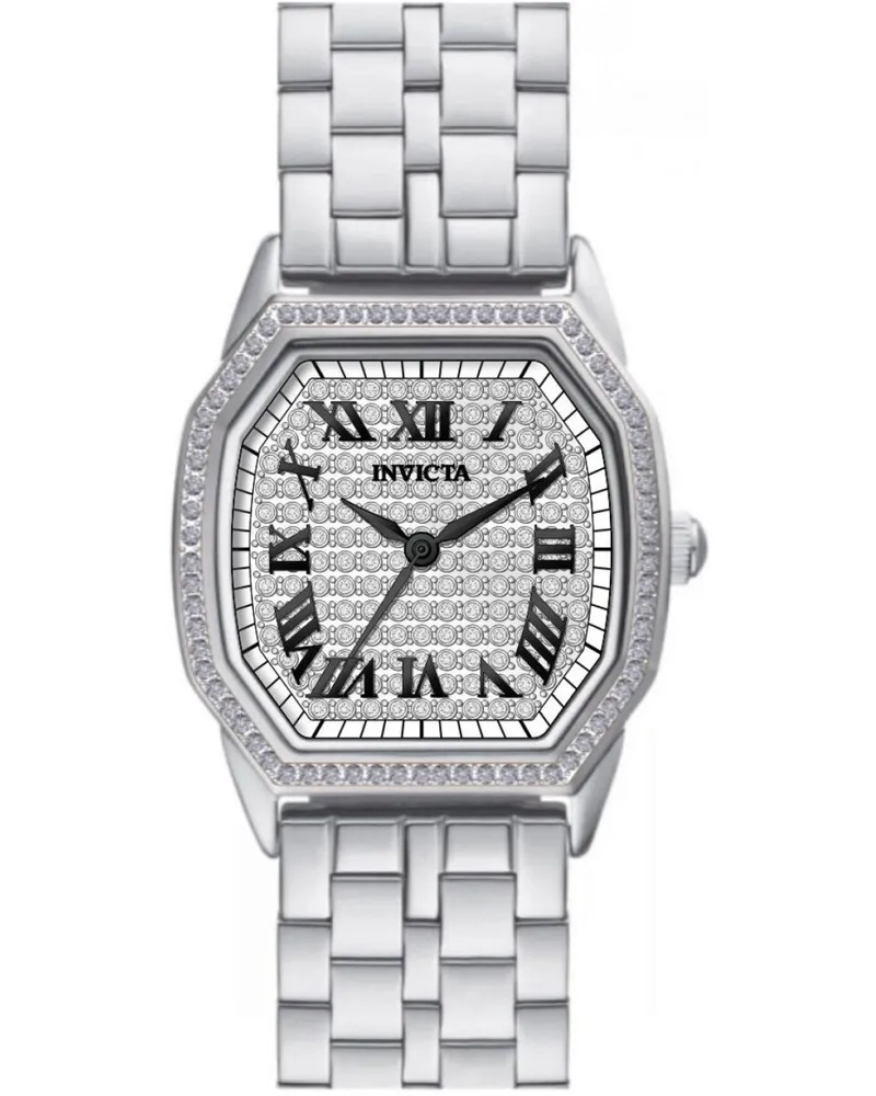 Invicta Wildflower 50078 Damenuhr - Quarzwerk - Edelstahl mit silbernem Zifferblatt - 27 mm Silber