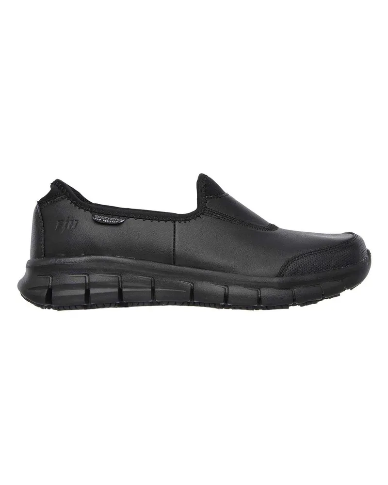 Skechers Sure Track" Sicherheitsschuhe für Damen, Leder (Schwarz Schwarz