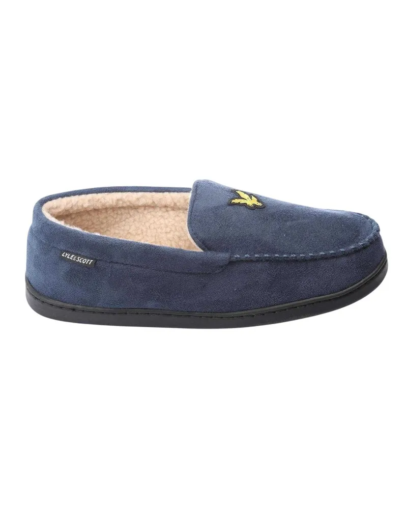Lyle & Scott Aspen" Mokassin-Hausschuhe für Herren, Wildlederimitat (Marine Marineblau