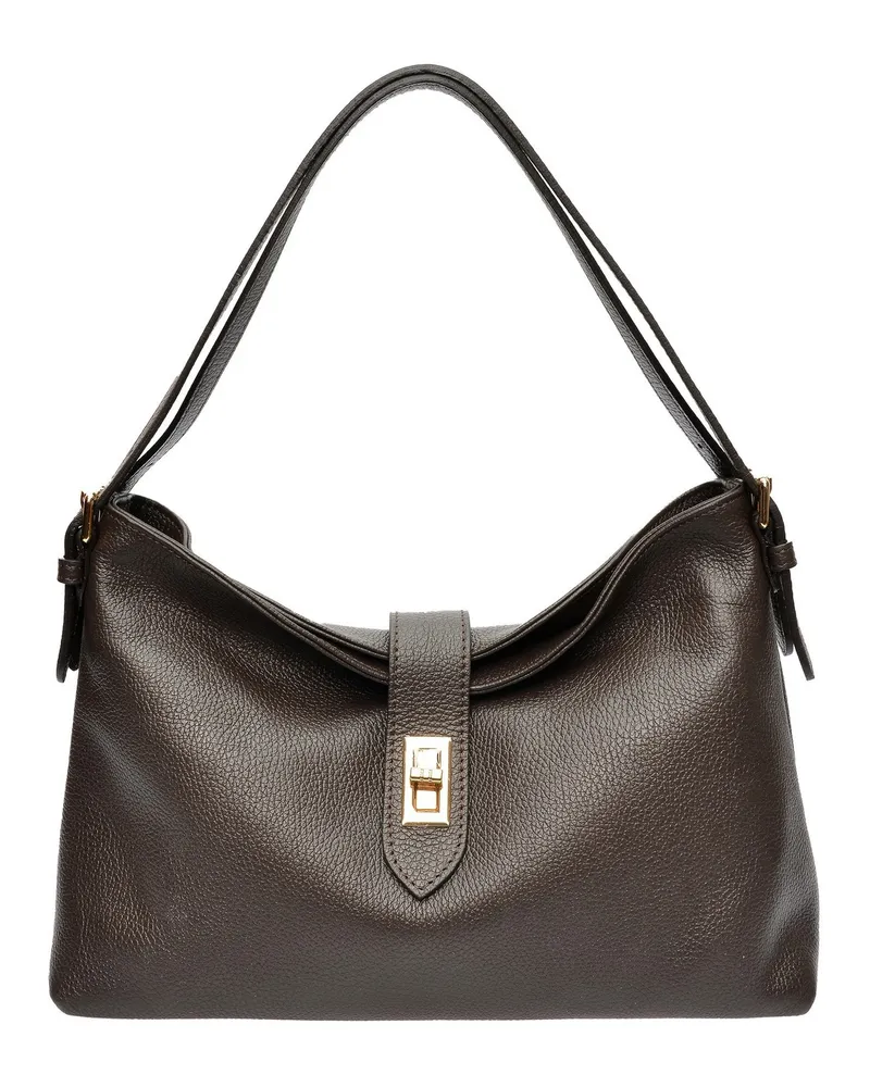 Anna Luchini Kastanienbraun Rindsledertasche Dunkelbraun
