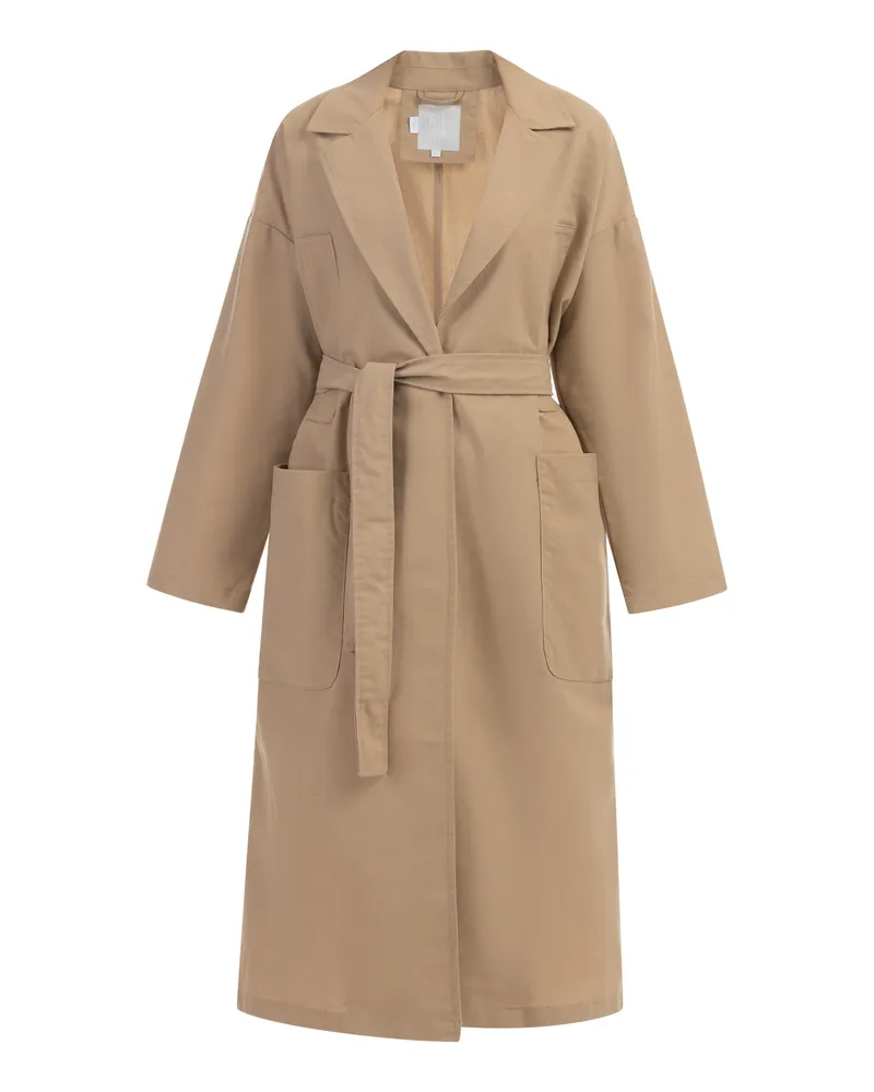 RISA Trenchcoat mit Taillengürtel Damen Karamell Beige
