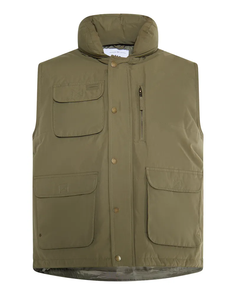 My Mo Wattierte Weste Herren Militäroliv Khaki