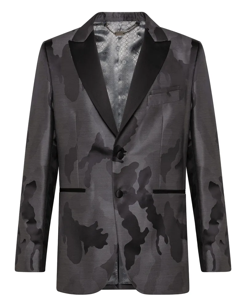 Billionaire Blazer Camouflage Grau