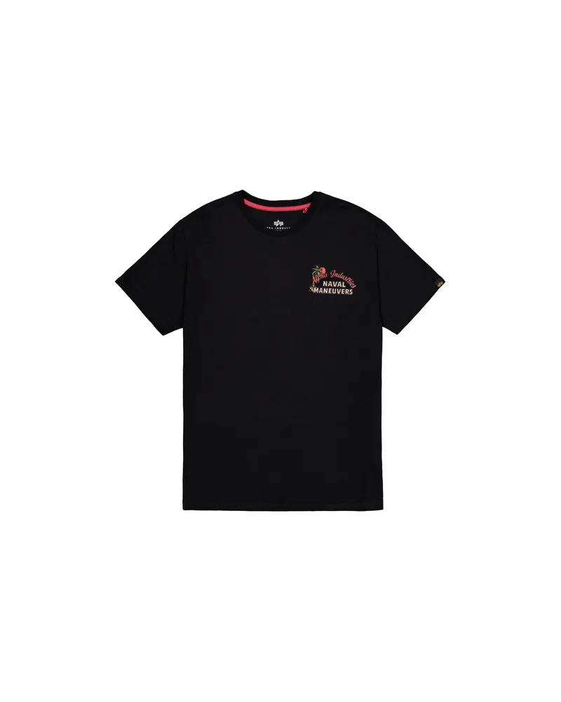 Alpha Industries Naval Backprint T-Shirt Schwarz