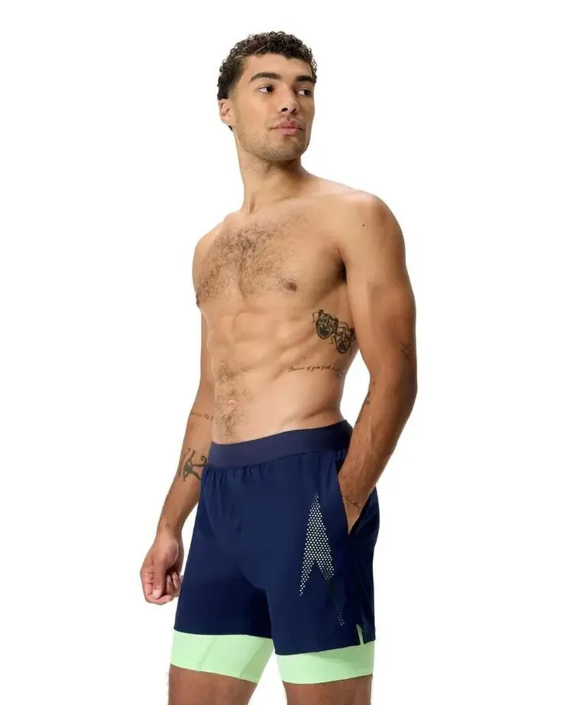 Speedo Herren Volley Badeshorts (Marine/Grün Marineblau