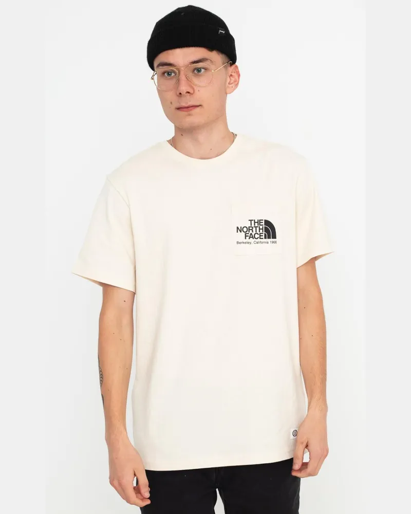 The North Face Berkeley Kalifornien Tasche T Shirt Schrott roh ungefärbt Beige