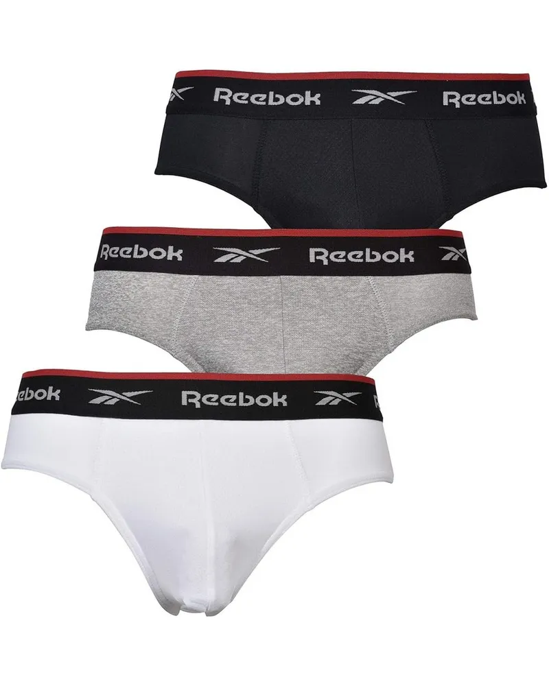 Reebok Wiggins" Slips für Herren, Sport (3er-Pack) (Schwarz/Grau meliert/Weiß Mehrfarbig