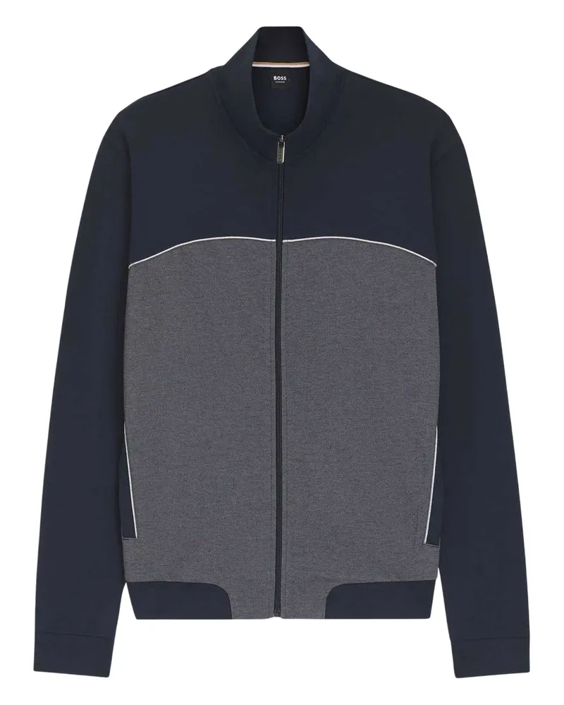 HUGO BOSS Trainingsjacke für Herren, Kontrastpaspel (Dunkelblau Blau