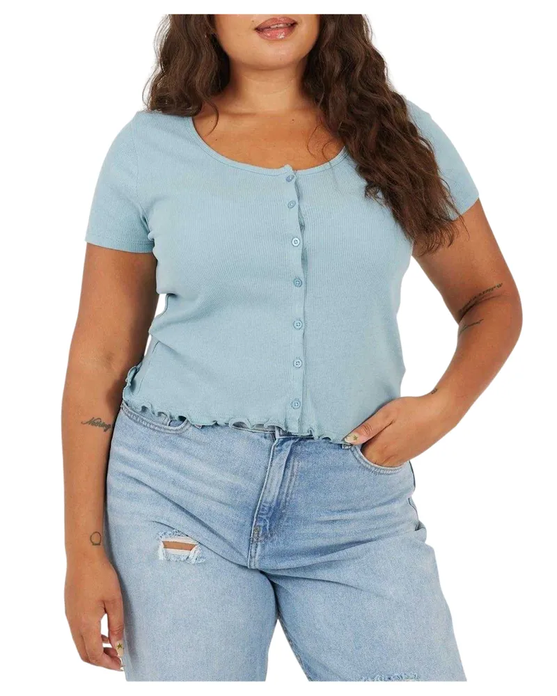 Brave Soul T-Shirt für Damen, Plus (Entenei Farbe Blau