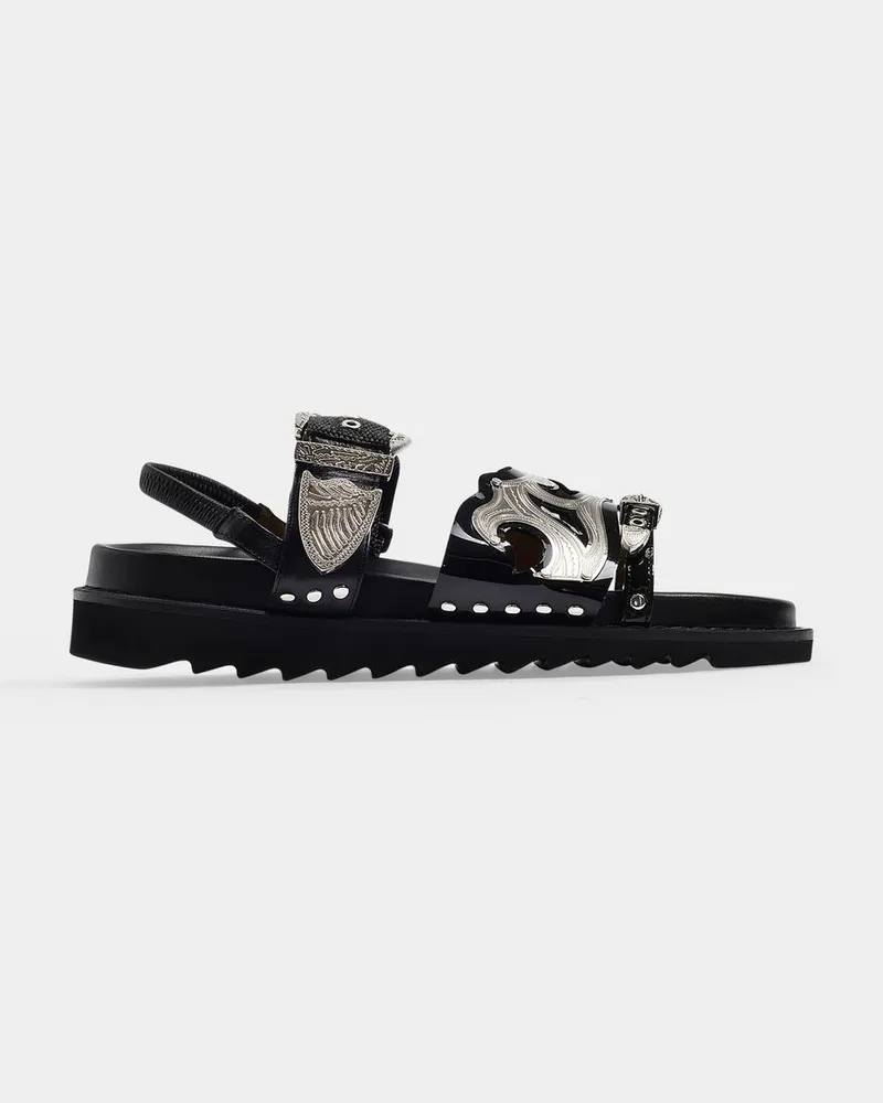 Toga Aj1018 Flat Shoes -  - Black - Leather Schwarz