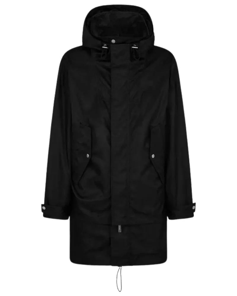 Dsquared2 Fish Tail Long Parka - Schwarz Schwarz