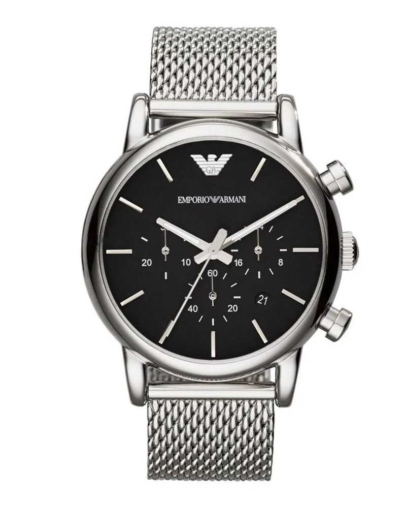 Emporio Armani Luigi Silber Herren Armbanduhr AR1811 Silber