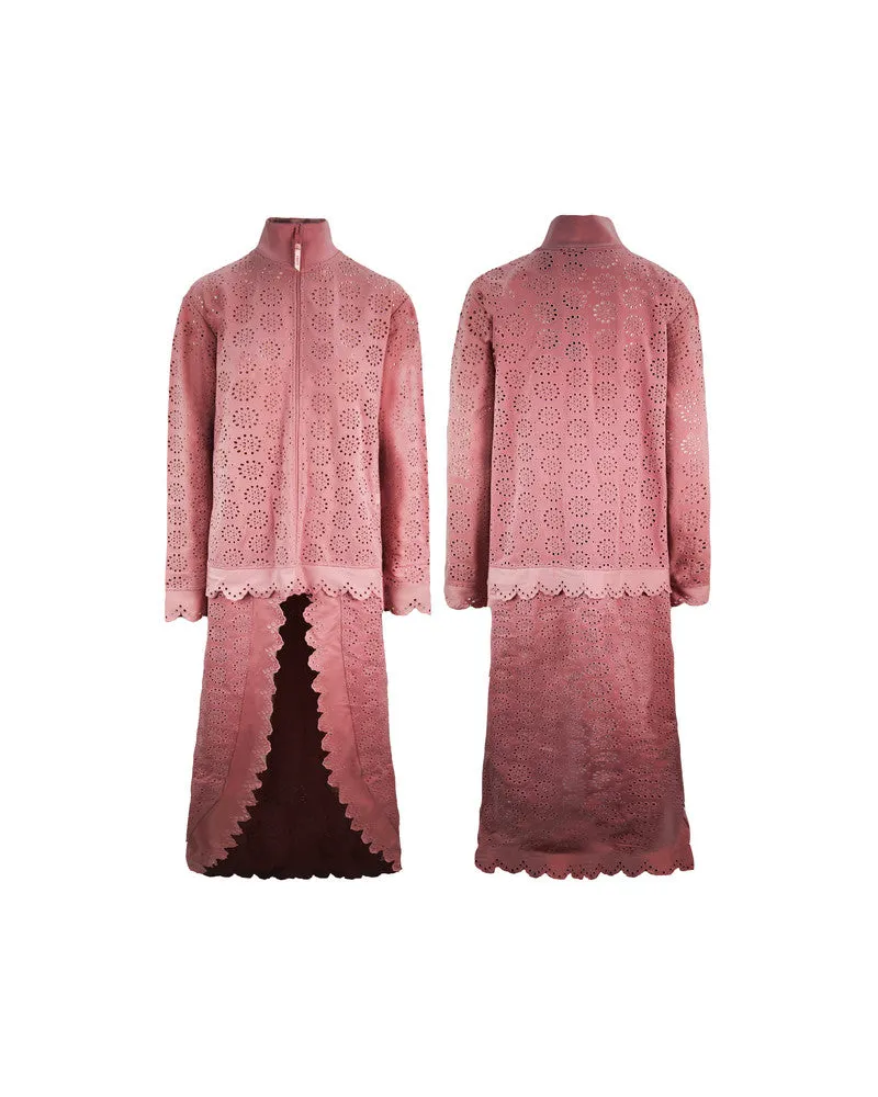 Puma x Rihanna Fenty Damen Pinke Jacke mit Capeskirt Rosa