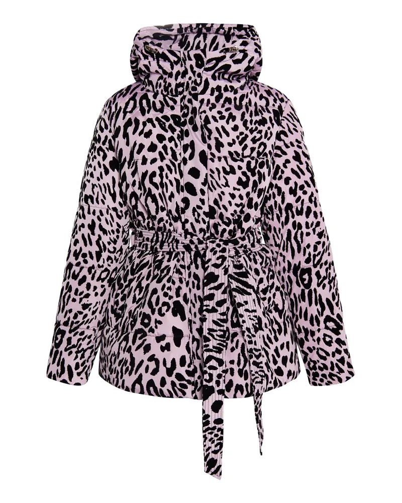 FAINA Steppjacke mit Leo-Print Damen Lila Löwe Animal-print