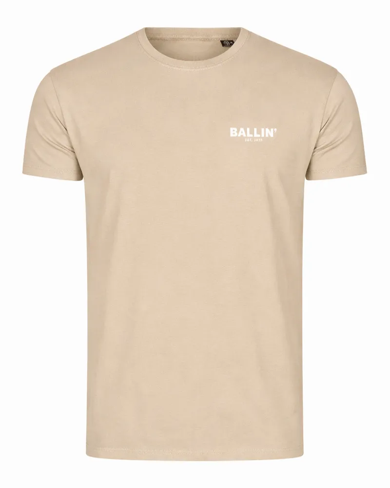 Ballin Est. 2013 T-Shirt SS Rückenprint Cross Shirt Beige Beige