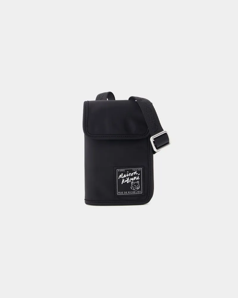 Kitsuné Neck Pouch "the Traveller" - Maison Kitsune - Synthetik - Schwarz Schwarz