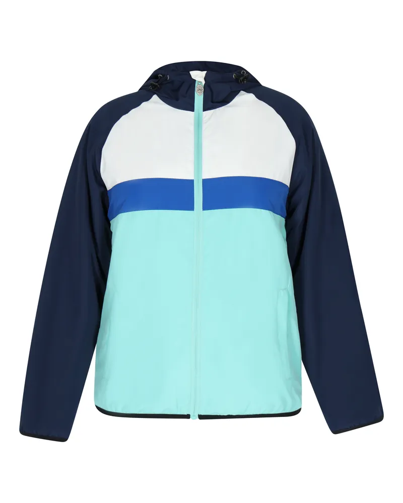 My Mo Anorak Damen Türkis Colorblock Mehrfarbig