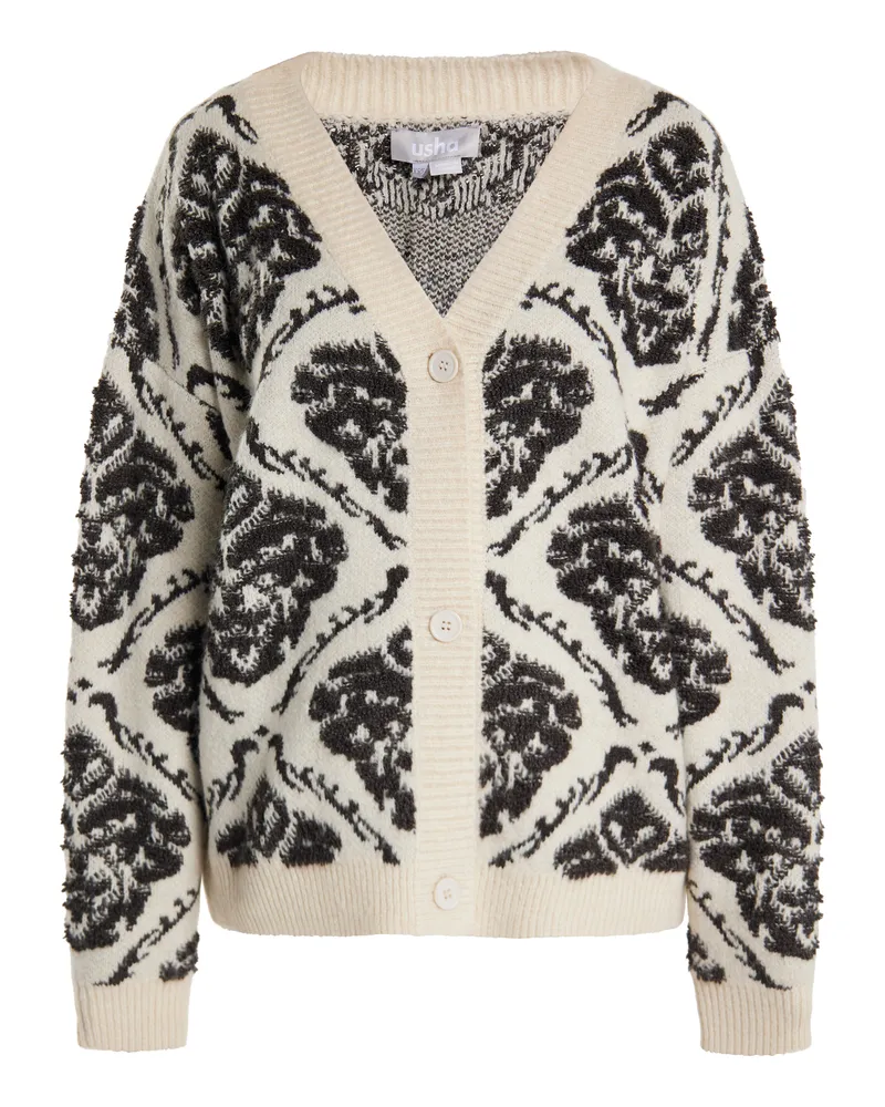 Usha Strickcardigan Damen Creme Mehrfarbig Creme