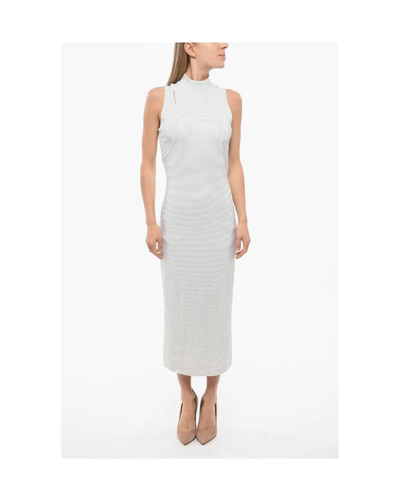 Balmain Strassbesetztes Minikleid in Grau Grau