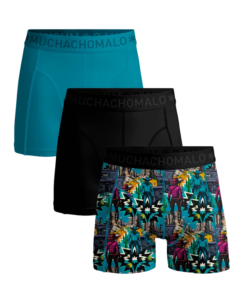 Muchachomalo Herren Boxer Shorts - 3er Pack - Herren Unterwäsche Mehrfarbig