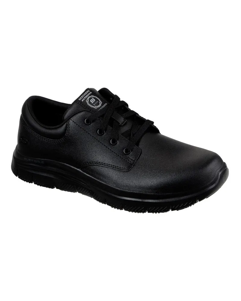 Skechers Herren Flex Advantage Fourche Leder Sneaker Schwarz