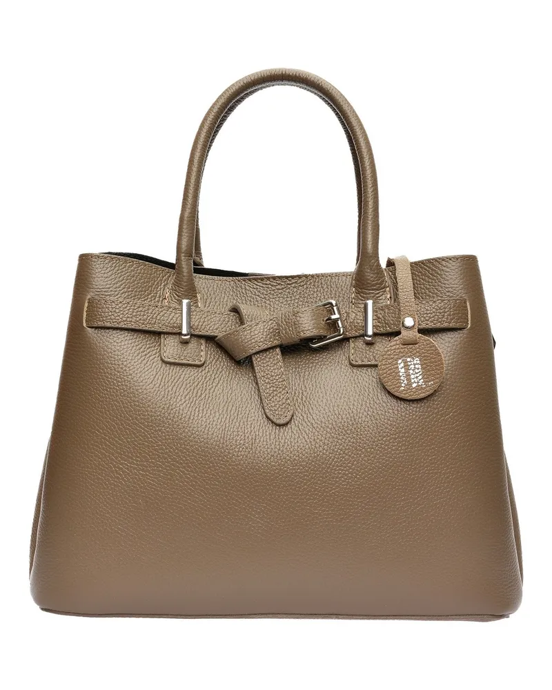 Anna Luchini Beige Rindsledertasche Beige