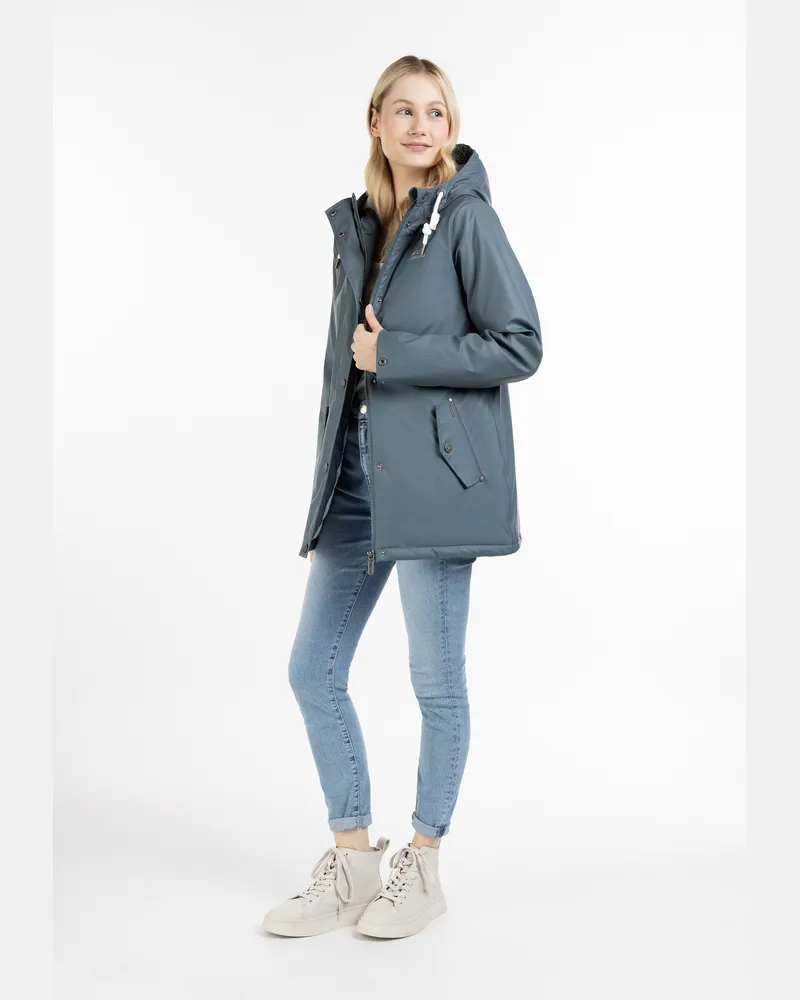 IceBound Wattierte Regenjacke Damen Blaugrau Blau