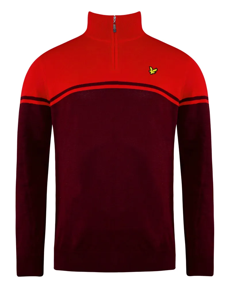 Lyle & Scott Croft Golf Mens Red Pullover Rot