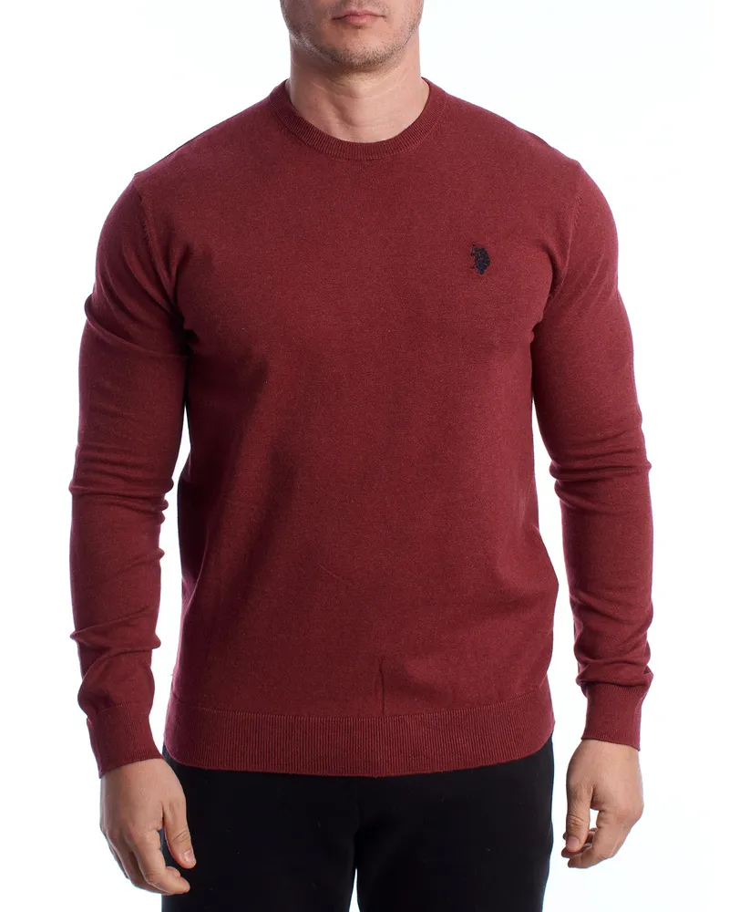U.S. Polo Assn.  Herren Strickpullover mit Rundhalsausschnitt US40173035 Rot