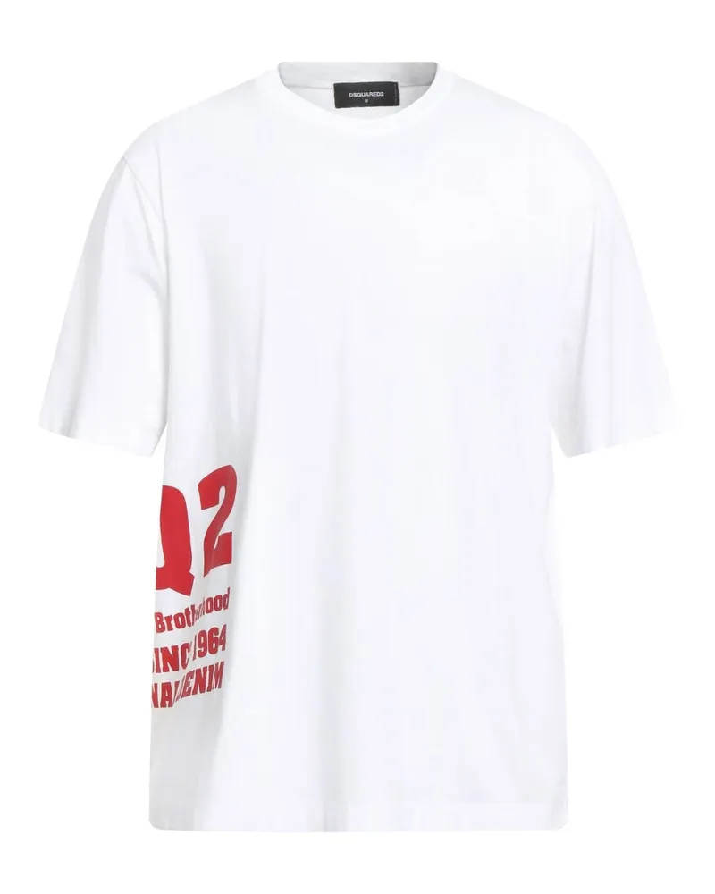 Dsquared2 Dq2 Side Logo Weißes T-shirt Weiß