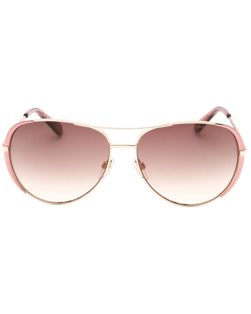 Marc Jacobs Brown Lens Pink Detail Gold Sonnenbrille Gold