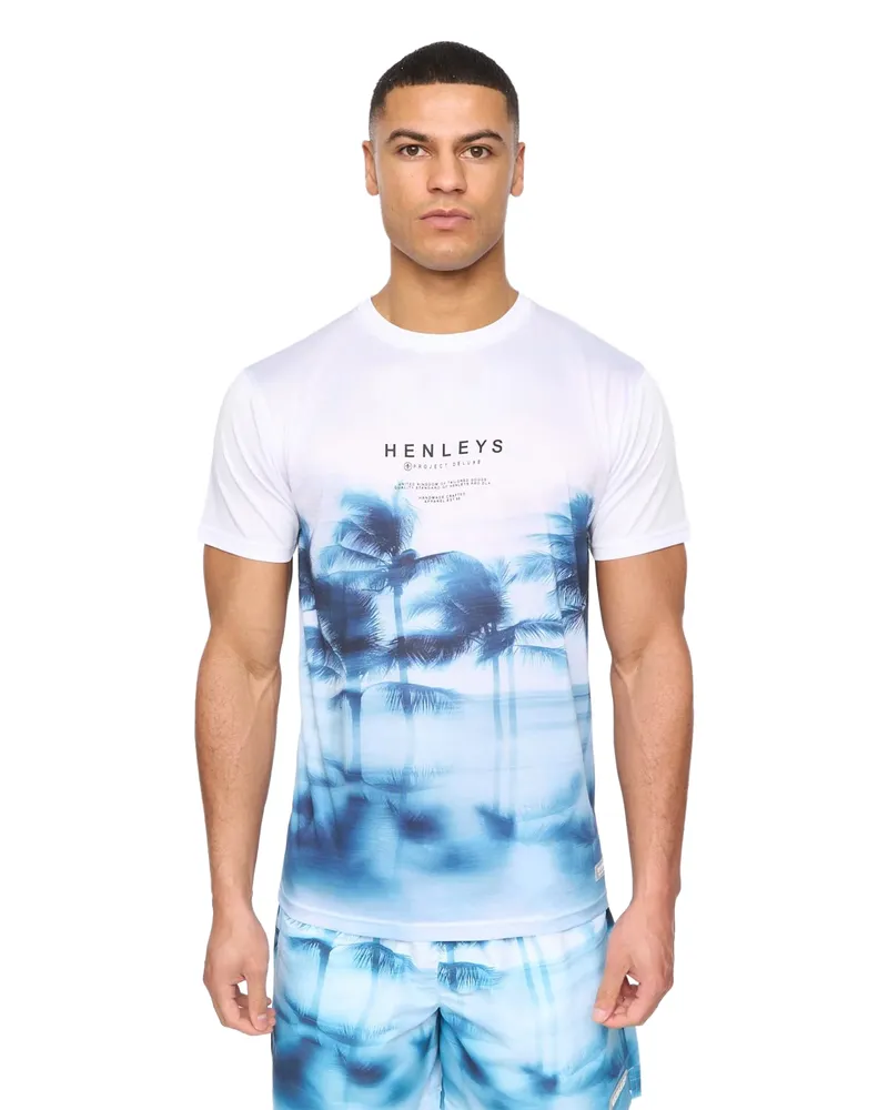Henleys Hennicane" T-Shirt für Herren (Aufgehelltes Weiß Weiß