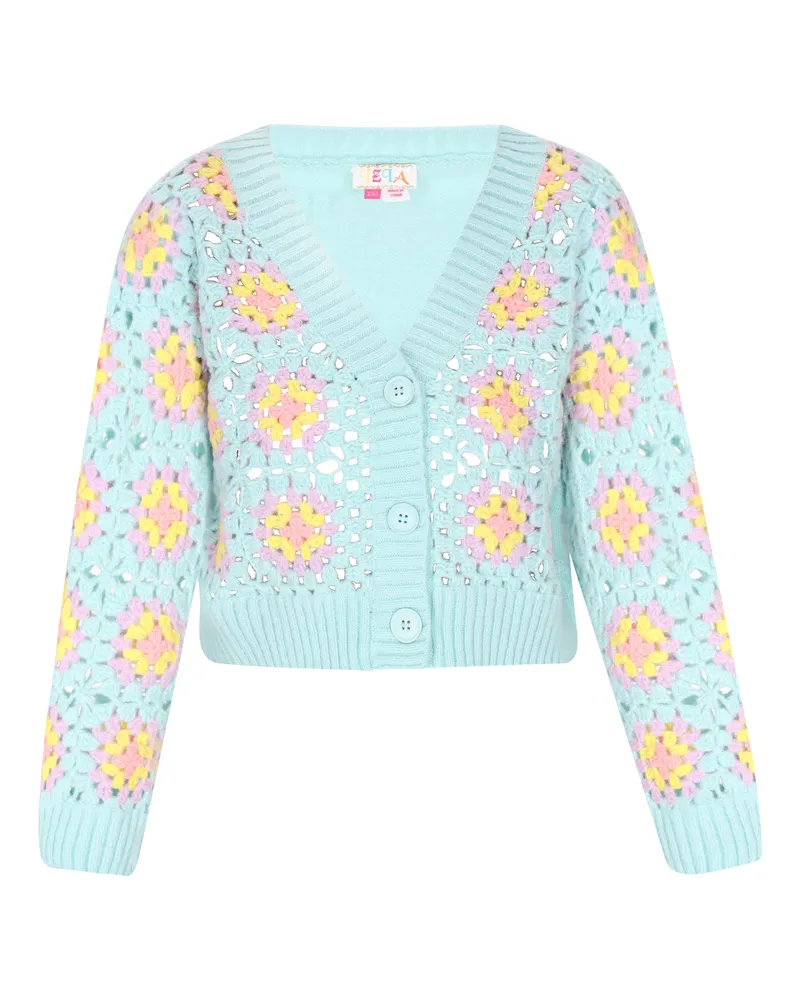 IZIA Strickjacke Frauen türkis mehrfarbig Türkis