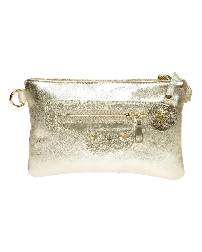 Anna Luchini Gold Rindsledertasche Gold