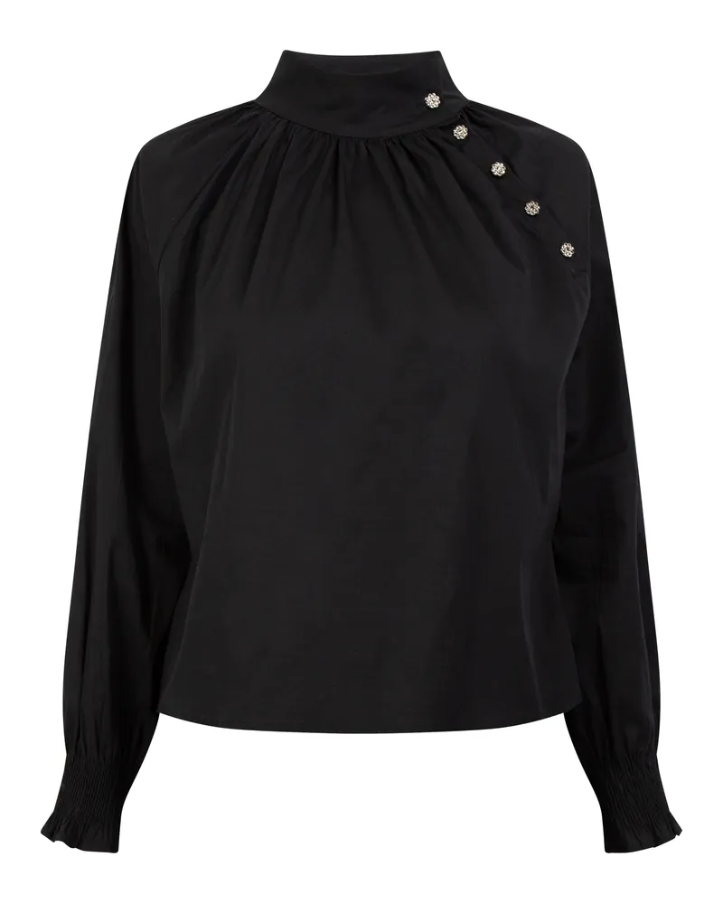 FAINA Blouse en coton Schwarz