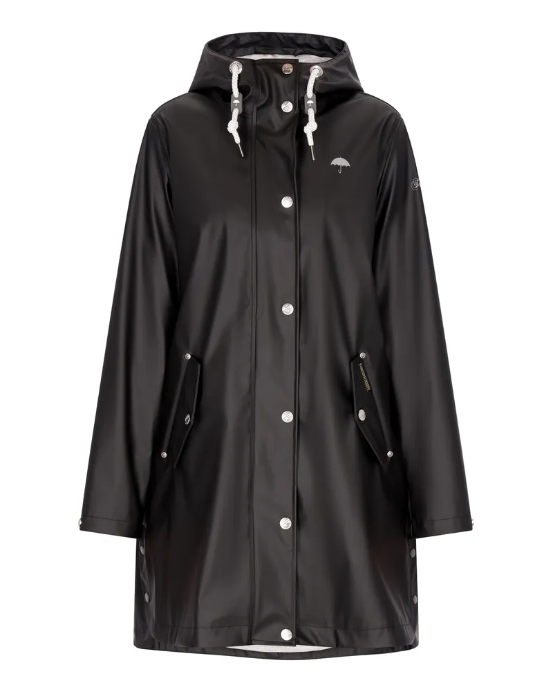 Schmuddelwedda Regenmantel Damen schwarz Schwarz