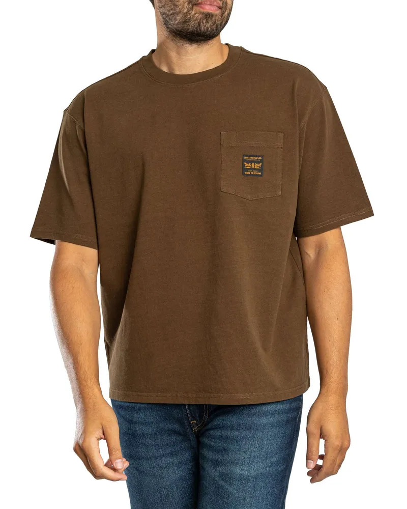 Levi's Levi's Boxy-T-Shirt Mit Arbeitstasche, Braun Braun