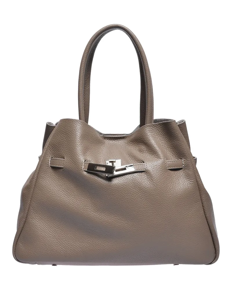 Anna Luchini Beige Rindsledertasche Beige